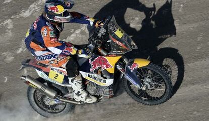 Marc Coma, durante el transcurso de la 9ª etapa del Rally Dakar