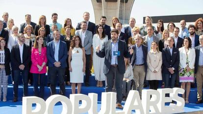 Fernando López Miras, durante el acto de presentación de los candidatos del PP a las elecciones autonómicas de Murcia.