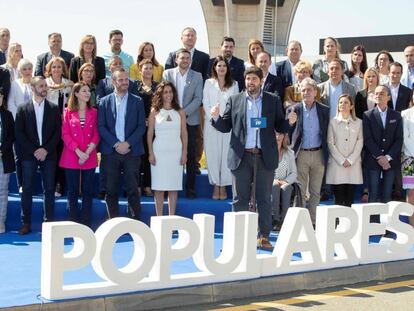 Fernando López Miras, durante el acto de presentación de los candidatos del PP a las elecciones autonómicas de Murcia.