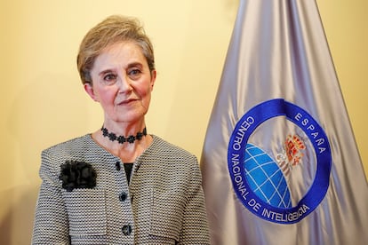 Paz Esteban, en su toma de posesión como directora del Centro Nacional de Inteligencia (CNI), en febrero de 2020.