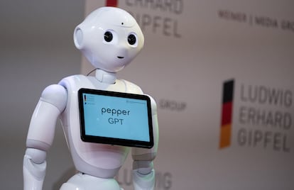 Un robot en un congreso celebrado en Alemania a principios de mayo.