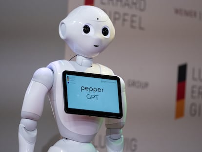 Un robot en un congreso celebrado en Alemania a principios de mayo.