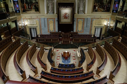 El Congreso de los Diputados, listo para la sesión parlamentaria de este martes.