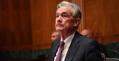 El presidente de la Fed, Jerome Powell, en una comparecencia en el Senado de EE UU, el pasado 15 de julio.