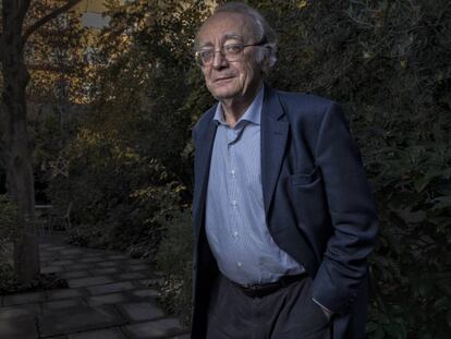 El pianista y escritor, Alfred Brendel, ayer en Barcelona.