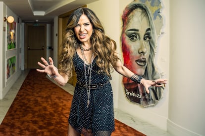 Mexican singer Gloria Trevi, in a central hotel in Madrid, on June 14, 2023.