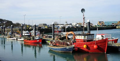 Barcos de pesca en el puerto de Howth.