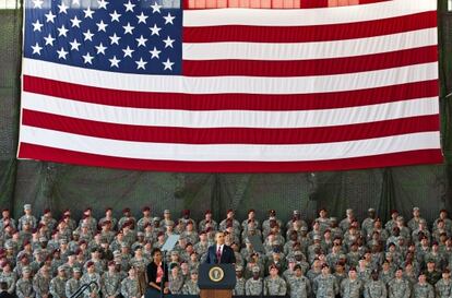 O presidente Obama, em um discurso pronunciado em 2011 em Fort Bragg.