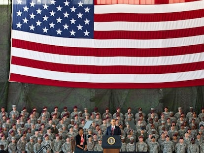 O presidente Obama, em um discurso pronunciado em 2011 em Fort Bragg.