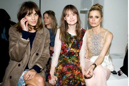 Leith Clark, directora de la revista Lula, entre Alexa Chung y Laura Bailey.