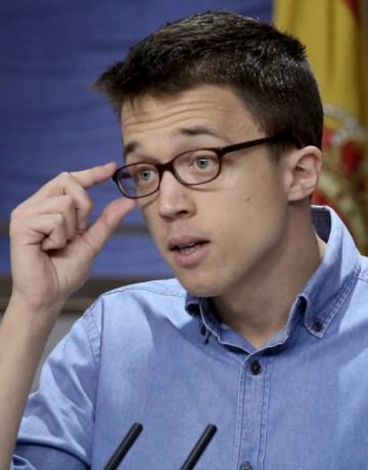 Íñigo Errejón, ayer en el Congreso.
