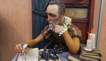 La figura de Miguel de Cervantes indultada por el público.