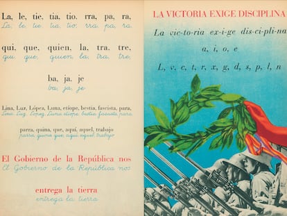 Página de la segunda edición de la cartilla con fotomontaje de Mauricio Amster a partir de una fotografía de Walter Reuter.