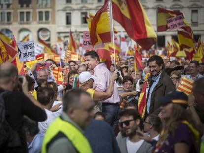 Xavier García Albiol en la manifestación por la unidad de España.