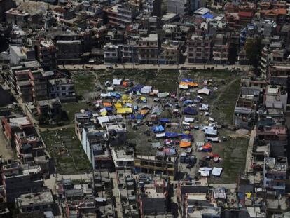 Imagen de Katmandú tras el terremoto de Nepal.