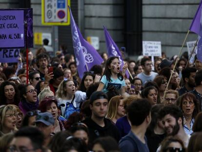 Manifestación feminista en Madrid. 