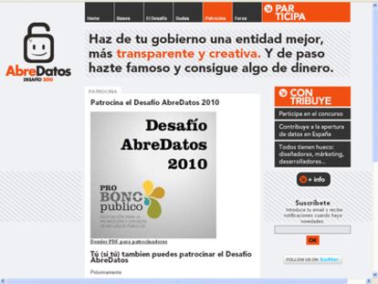 El concurso Desafío abredatos reta a sus participantes a desarrollar aplicaciones  con los datos suministrados por las administraciones.