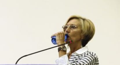 Rosa Díez en el consejo extraordinario de UPyD.