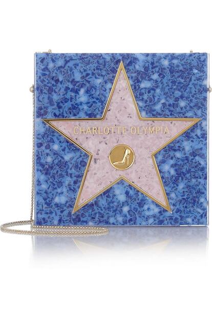 Clutch de Charlotte Olympia inspirado en las estrellas del Paseo de la fama de Hollywood. Una divertida pieza que cuesta 795 euros.