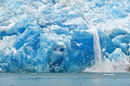 Imagen frontal del glaciar en Qaleraliq (Groenlandia).