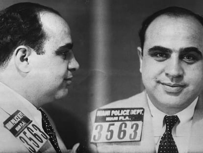 Ficha policial de Al Capone.