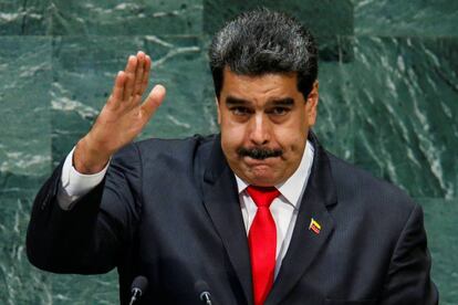 Maduro durante su intervención en la Asamblea General de Naciones Unidas.