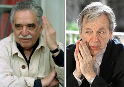 El escritor Gabriel García Márquez y el director de cine Constantin Costa-Gavras.
