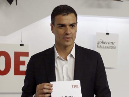El secretario general del PSOE, Pedro S&aacute;nchez, este mi&eacute;rcoles.