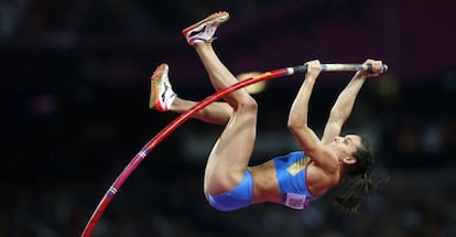 Salto de Yelena Isinbayeva en Londres