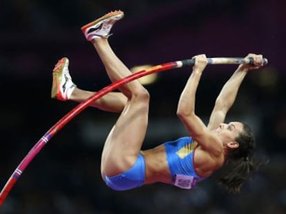 Salto de Yelena Isinbayeva en Londres