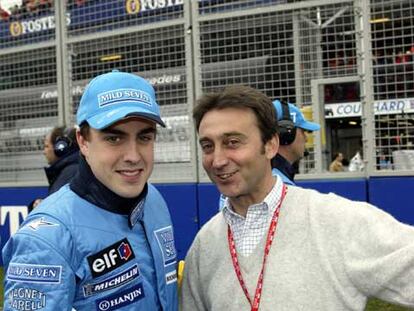 Fernando Alonso y Adrián Campos.