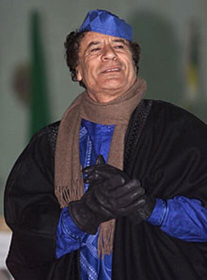 El líder libio, coronel Muammar el Gaddafi.