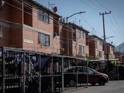 Vista de la unidad habitacional donde vive la familia de Marcia, en el municipio Los Reyes La Paz, en el Estado de México.