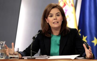 La vicepresidenta del Gobierno, Soraya Sáenz de Santamaría