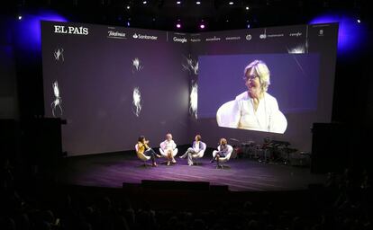 Pilar Álvarez, Nuria Vilanova, Helena Herrero y Sara Bieges, en la anterior edición de Retina LTD.