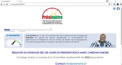Página web de Le Présimetre de Burkina Faso.