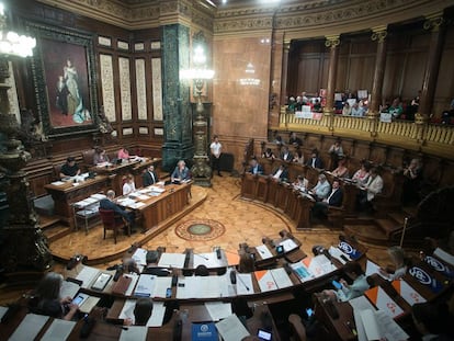 El Pleno Municipal de Barcelona durante una sesión ordinaria.