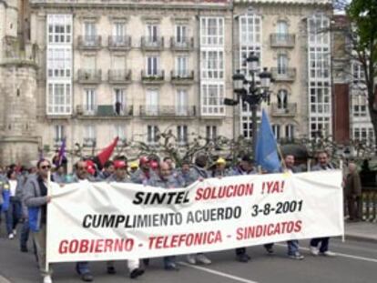 Trabajadores de Sintel inician la marcha que comenzó en Burgos.