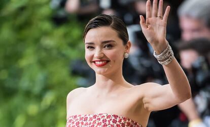 La modelo Miranda Kerr, en la pasada gala del Met.