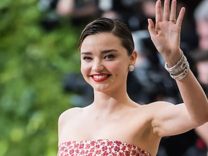 La modelo Miranda Kerr, en la pasada gala del Met.