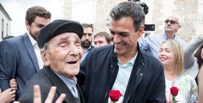 Pedro S&aacute;nchez, el mi&eacute;rcoles, en un mitin en Villalba (Lugo).