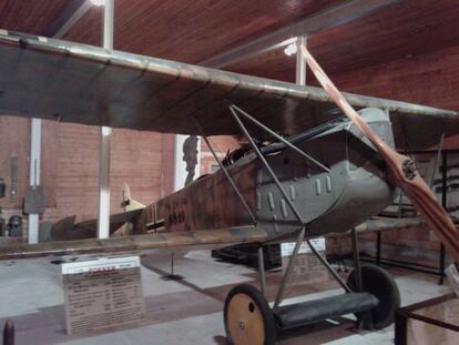 El Fokker de Knowlton, en el museo de la Sociedad Histórica del Condado de Brome.[