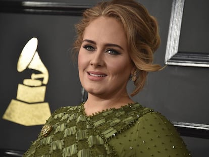 Adele, en los premios Grammy, en 2017.