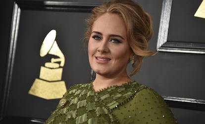 Adele, en los premios Grammy, en 2017.