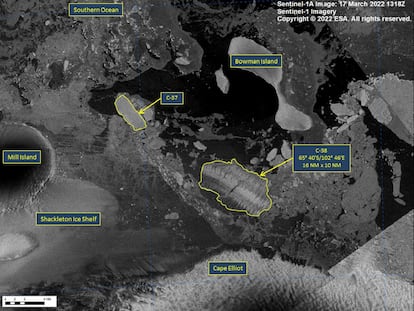 Collapse of Antarctica ice shelf