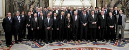 Foto de familia de la reunión organizada por Exteriores con representantes de 25 empresas españolas con el objetivo de impulsar su imagen y la Marca España en el exterior.