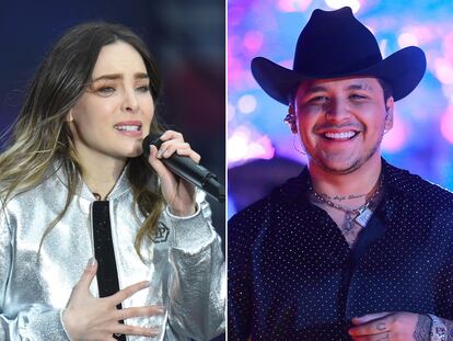 cantantes mexicanos Belinda Peregrín, de 33 años, y su exnovio Christian Nodal, de 23.