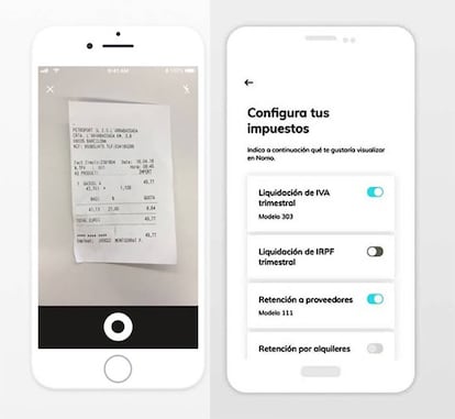 Nomo, gestión de cuentas, impuestos, etc. de autónomos y freelances.