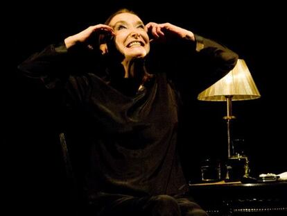 Nuria Espert durante el monólogo de 'La violación de Lucrecia'.