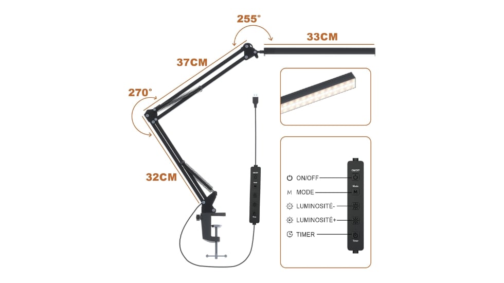 Ajusta la lámpara según tus necesidades.